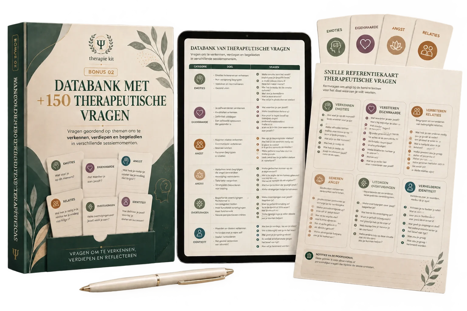 Databank met +150 Therapievragen