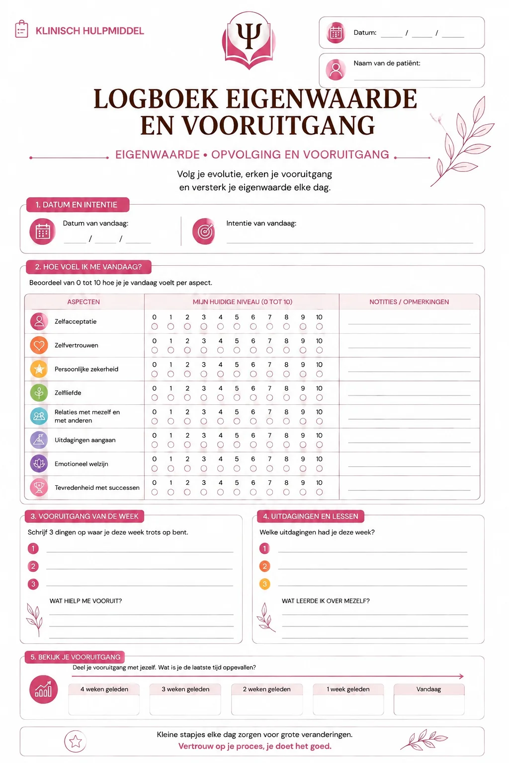 Voorbeeld therapeutisch werkblad 4